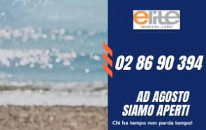 Agosto 2020 - ELITE IMMOBILIARE SRL -  APERTI per senso di Responsabilità.